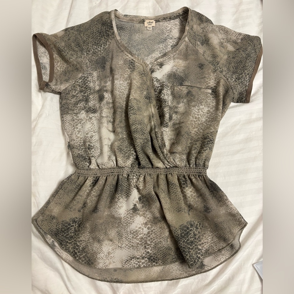 Wilfred Snake Print Blouse sz XS